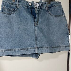 Princess Polly Light Blue Denim Mini Skort